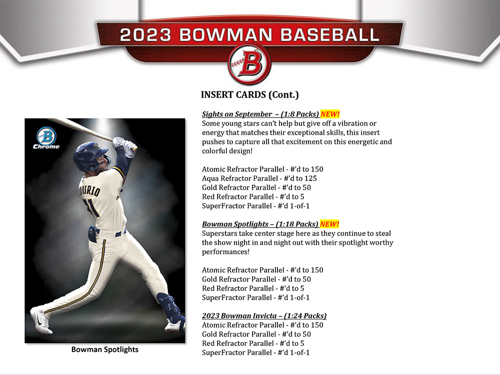 2023 Bowman Baseball JUMBO Hobby Box