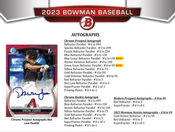 2023 Bowman Baseball JUMBO Hobby Box