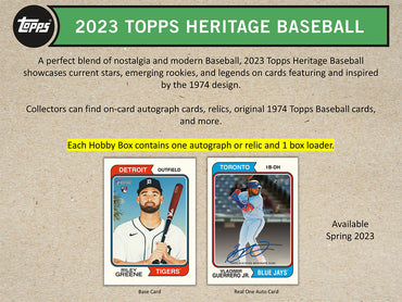 2023 TOPPS HERITAGE BASEBALL HOBBY BOX