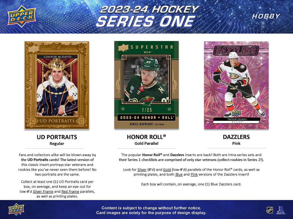 2023-24 Upper Deck Series 1 Hobby Box  (Available Instore)