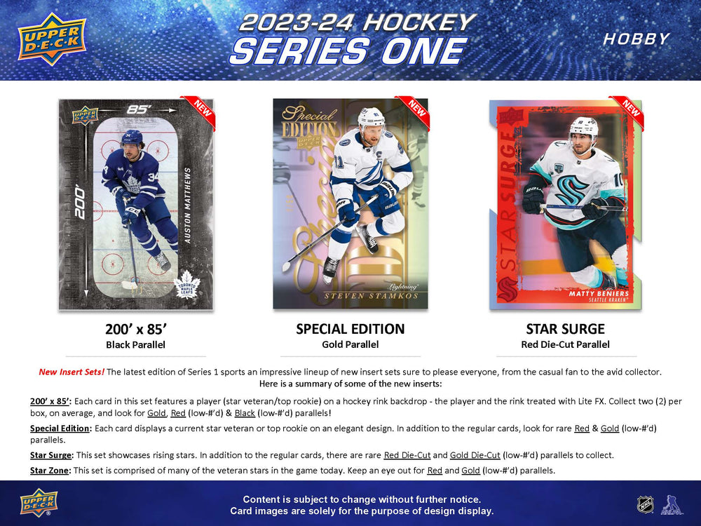 2023-24 Upper Deck Series 1 Hobby Box  (Available Instore)