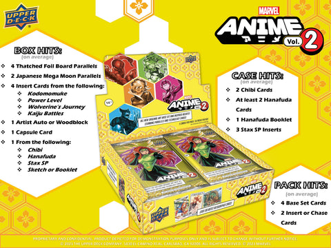 2023 UPPER DECK MARVEL ANIME VOLUME 2 HOBBY BOX