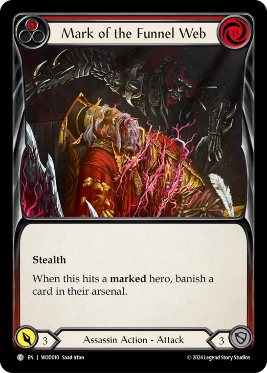 Mark of the Funnel Web (Red) [WOD010] (The Hunted Arakni, Web of Deceit Blitz Deck)