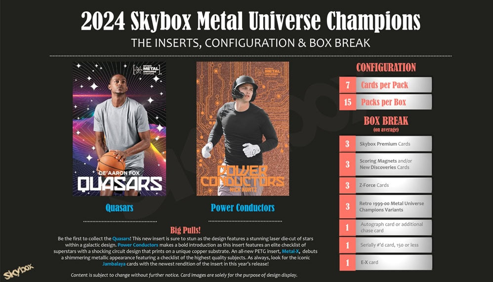 2024 UPPER DECK SKYBOX METAL UNIVERSE CHAMPIONS HOBBY BOX (Available In-store)