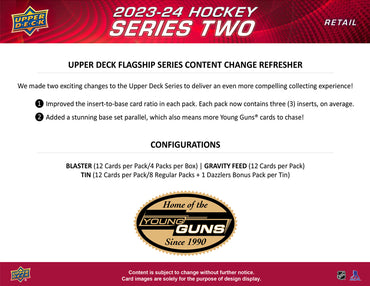 2023-24 UPPER DECK SERIES 2 HOCKEY TIN (PRE-ORDER)