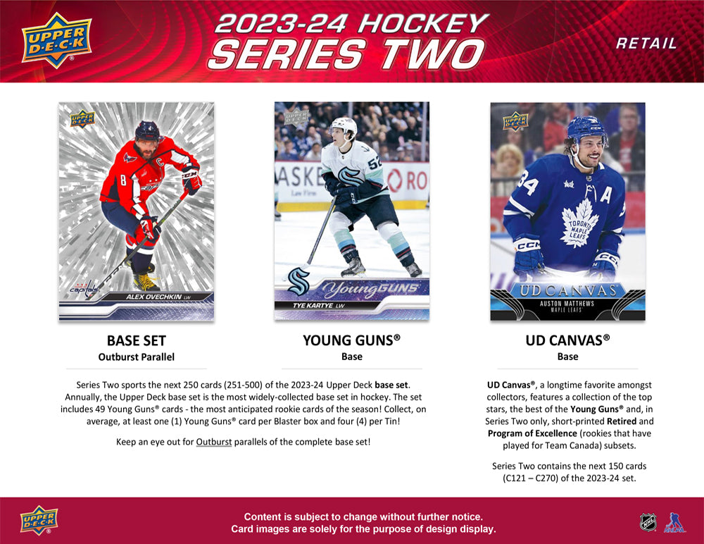 2023-24 UPPER DECK SERIES 2 HOCKEY TIN (PRE-ORDER)