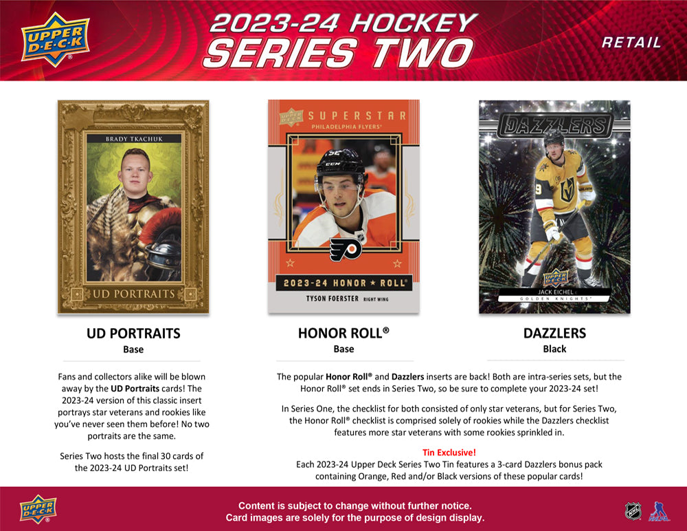 2023-24 UPPER DECK SERIES 2 HOCKEY TIN (PRE-ORDER)