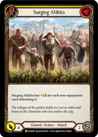 Surging Militia (Yellow) [MON288] (Monarch)  1st Edition Normal