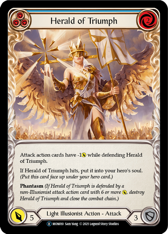 Herald of Triumph (Blue) [U-MON010-RF] (Monarch Unlimited)  Unlimited Rainbow Foil