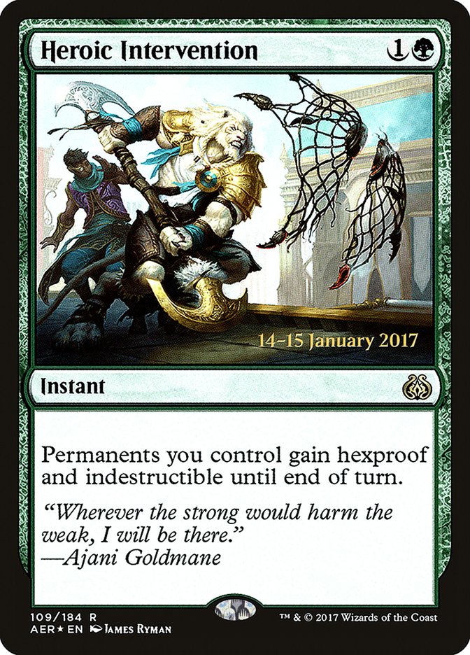 Heroic Intervention (Prerelease Promo) [Aether Revolt Prerelease Promos]