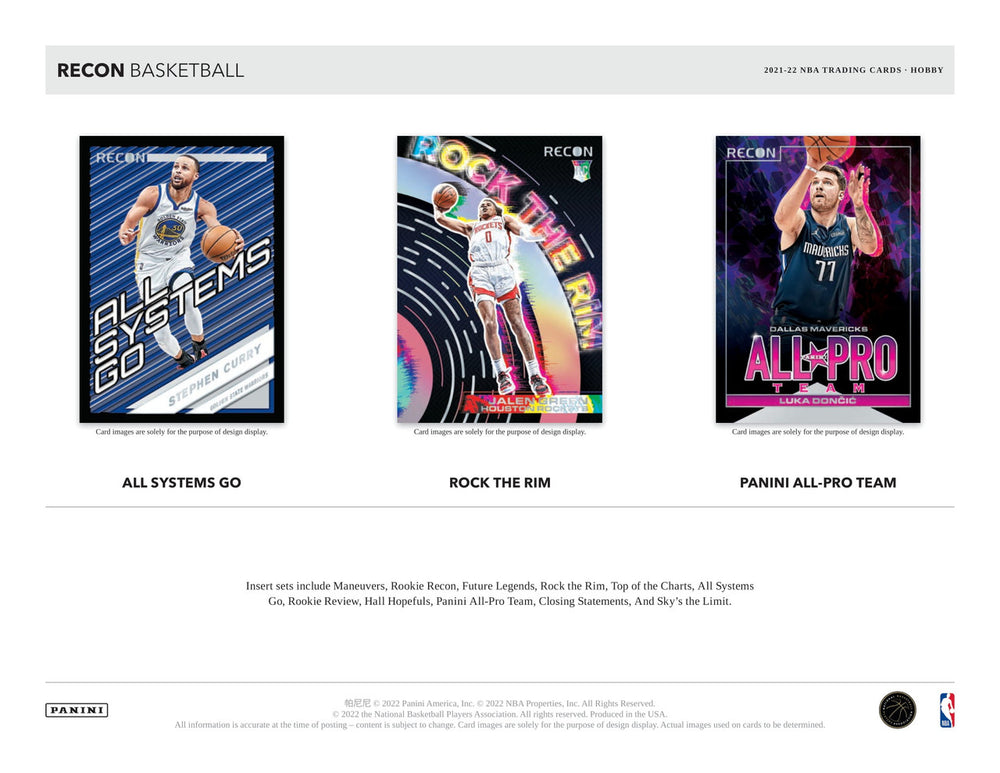 2021-22 Panini RECON Basketball Hobby Box