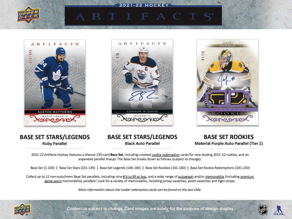 2021-22 UPPER DECK ARTIFACT HOCKEY HOBBY BOX (Available Instore)