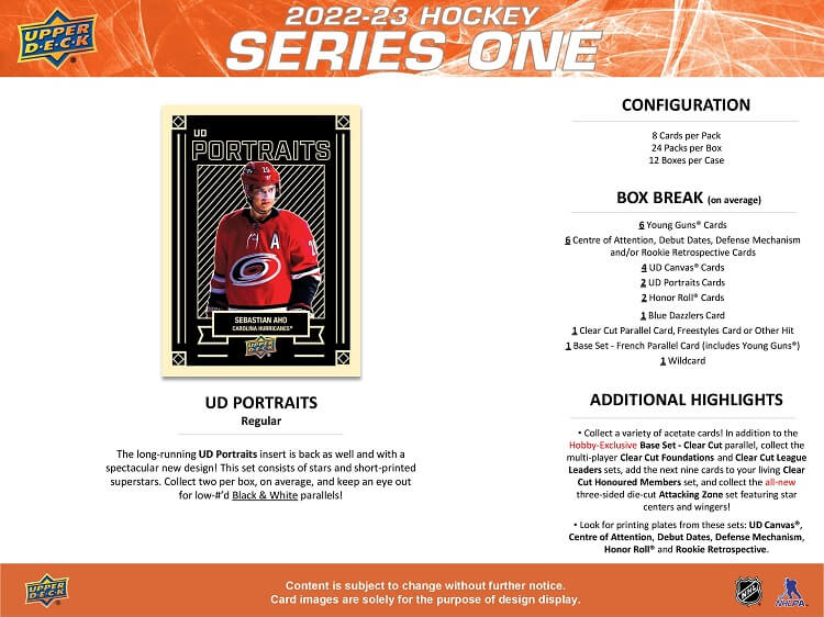 2022-23 Upper Deck Series 1 Hobby Box (AVAIL. INSTORE)