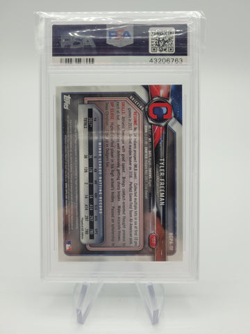 2018 Bowman Chrome Prospect Tyler Freeman Auto Blue Refractor - PSA10