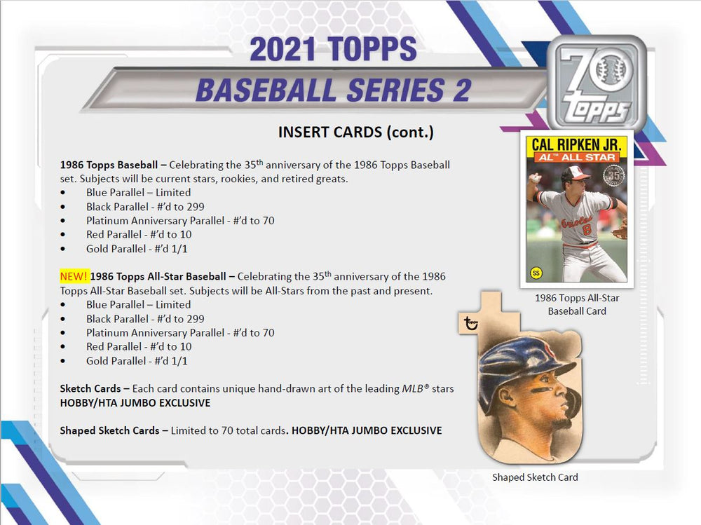 2021 Topps Baseball Series 2 Jumbo Hobby Box