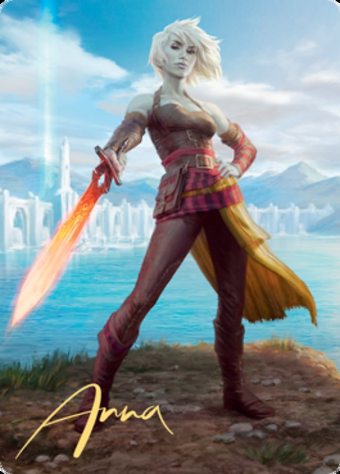 Nahiri, Heir of the Ancients 1 Art Card (Gold-Stamped Signature) [Art Series: Zendikar Rising]