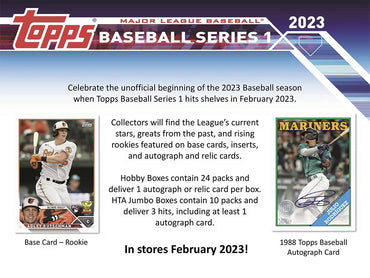 2023 TOPPS SERIES 1 BASEBALL JUMBO BOX