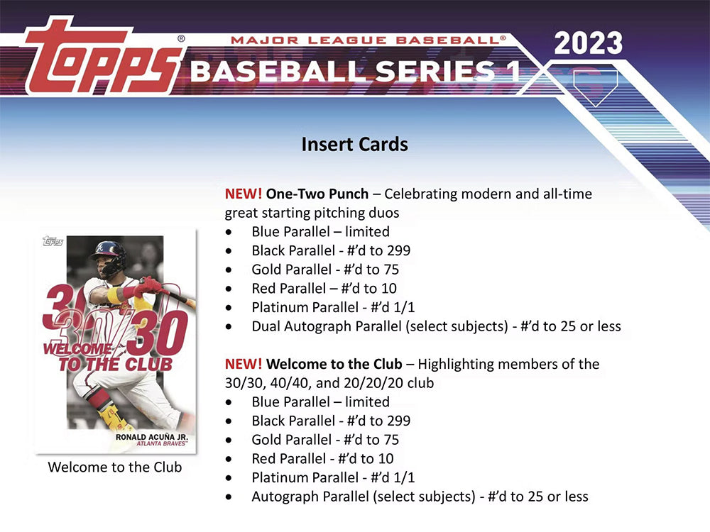 2023 TOPPS SERIES 1 BASEBALLHOBBY BOX