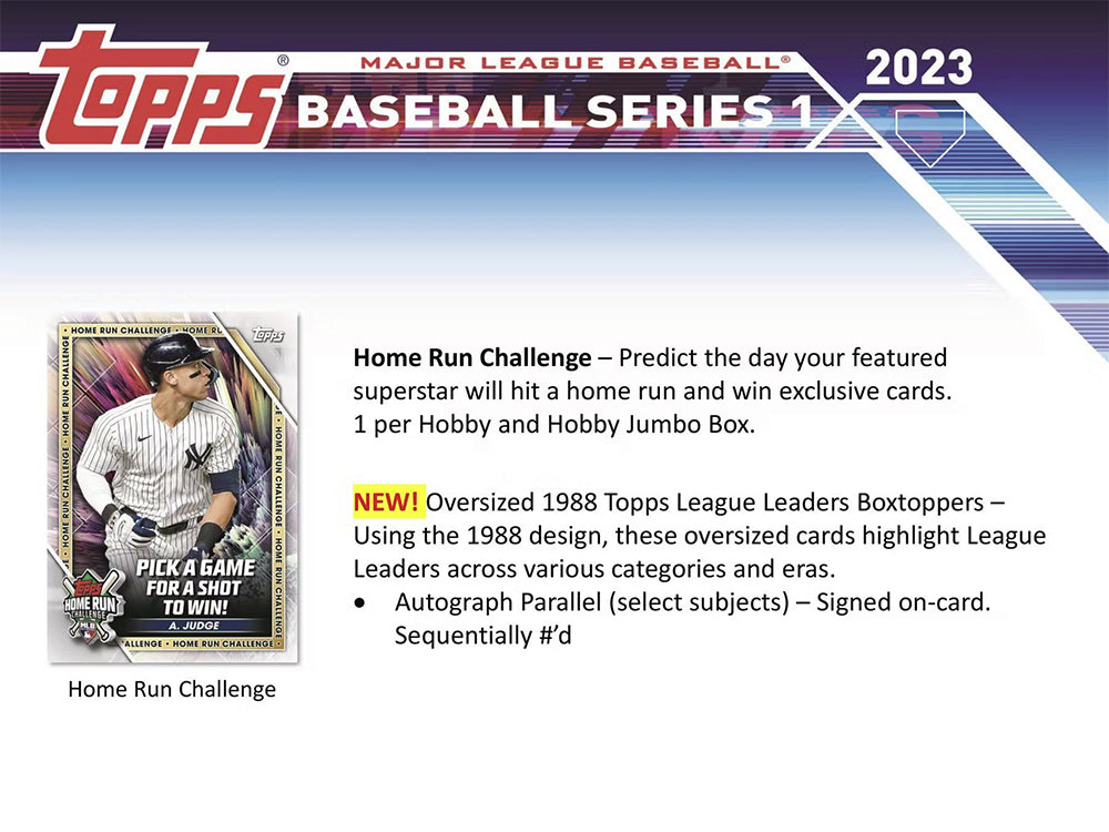 2023 TOPPS SERIES 1 BASEBALLHOBBY BOX