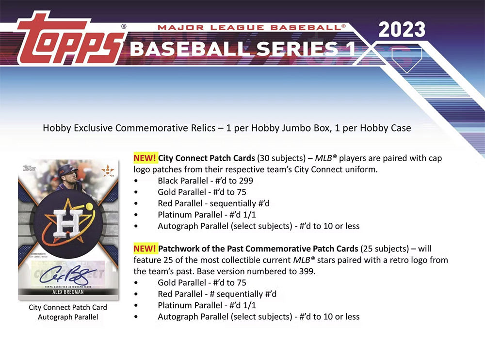 2023 TOPPS SERIES 1 BASEBALLHOBBY BOX