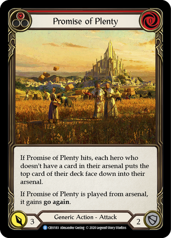 Promise of Plenty (Red) [CRU183] (Crucible of War)  1st Edition Normal