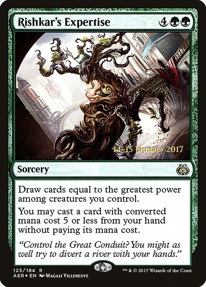 Rishkar's Expertise (Prerelease Promo) [Aether Revolt Prerelease Promos]