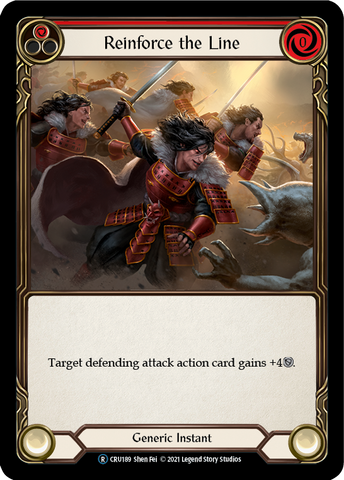 Reinforce the Line (Red) [U-CRU189] (Crucible of War Unlimited)  Unlimited Rainbow Foil