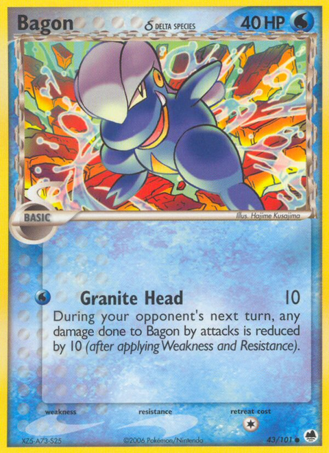 Bagon (43/101) (Delta Species) [EX: Dragon Frontiers]