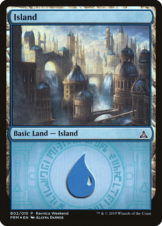 Island - Azorius (B02) [RNA Ravnica Weekend]