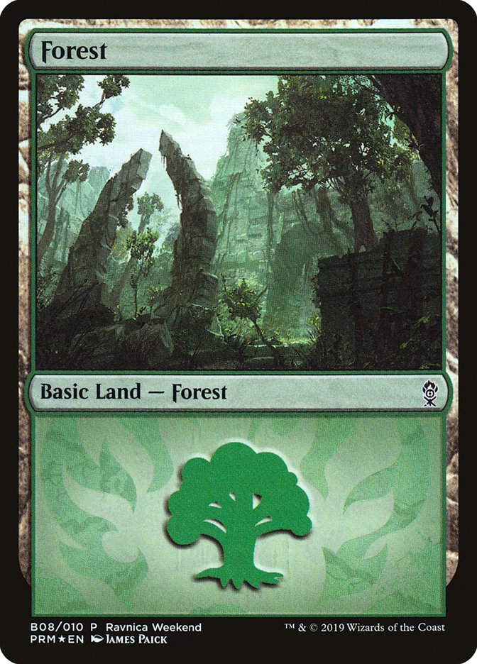 Forest - Gruul (B08) [RNA Ravnica Weekend]