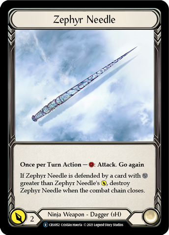 Zephyr Needle [U-CRU052] (Crucible of War Unlimited)  Unlimited Rainbow Foil