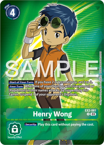 Henry Wong [EX2-061] (Reprint) [Starter Deck: Double Typhoon Advanced Deck Set]