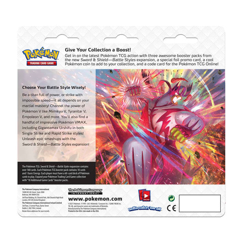 Sword & Shield: Battle Styles - 3-Pack Blister (Jolteon)
