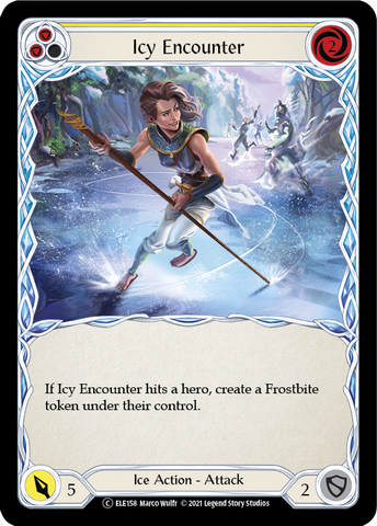 Icy Encounter (Yellow) [U-ELE158] (Tales of Aria Unlimited)  Unlimited Rainbow Foil