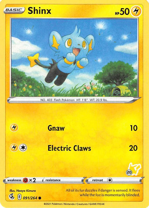 Shinx (091/264) (Pikachu Stamp #20) [Battle Academy 2022]