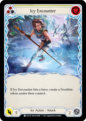 Icy Encounter (Yellow) [ELE158] (Tales of Aria)  1st Edition Normal