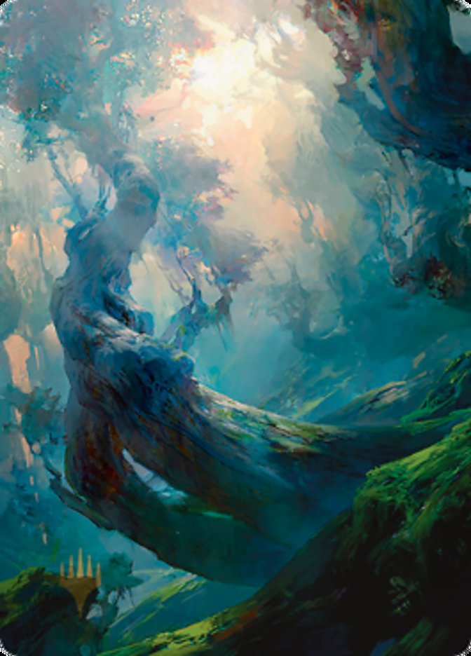 Forest 3 Art Card (Gold-Stamped Signature) [Art Series: Zendikar Rising]