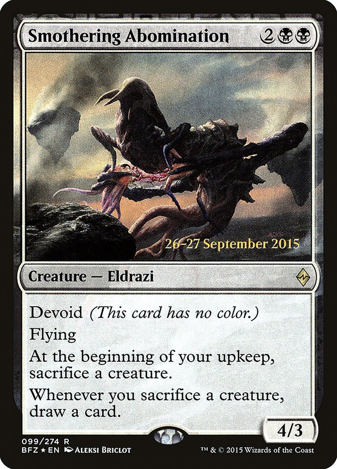 Smothering Abomination (Prerelease Promo) [Battle for Zendikar Prerelease Promos]