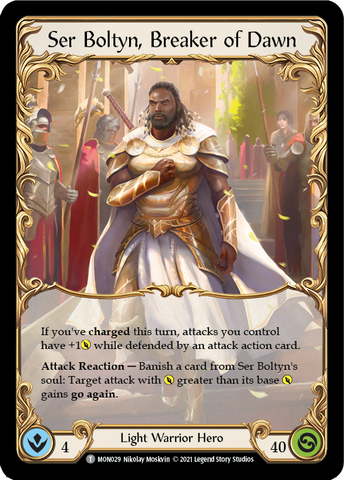 Ser Boltyn, Breaker of Dawn [MON029] 1st Edition Normal