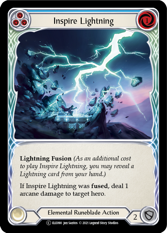 Inspire Lightning (Blue) [U-ELE090] (Tales of Aria Unlimited)  Unlimited Rainbow Foil