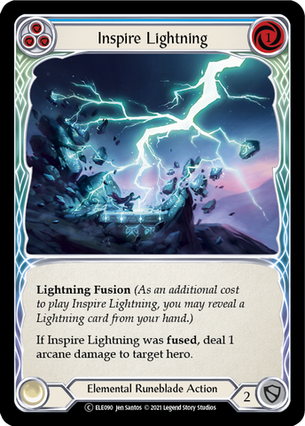 Inspire Lightning (Blue) [U-ELE090] (Tales of Aria Unlimited)  Unlimited Rainbow Foil