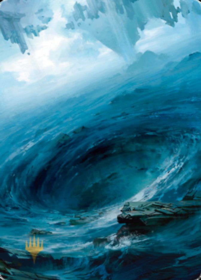 Island 3 Art Card (Gold-Stamped Signature) [Art Series: Zendikar Rising]