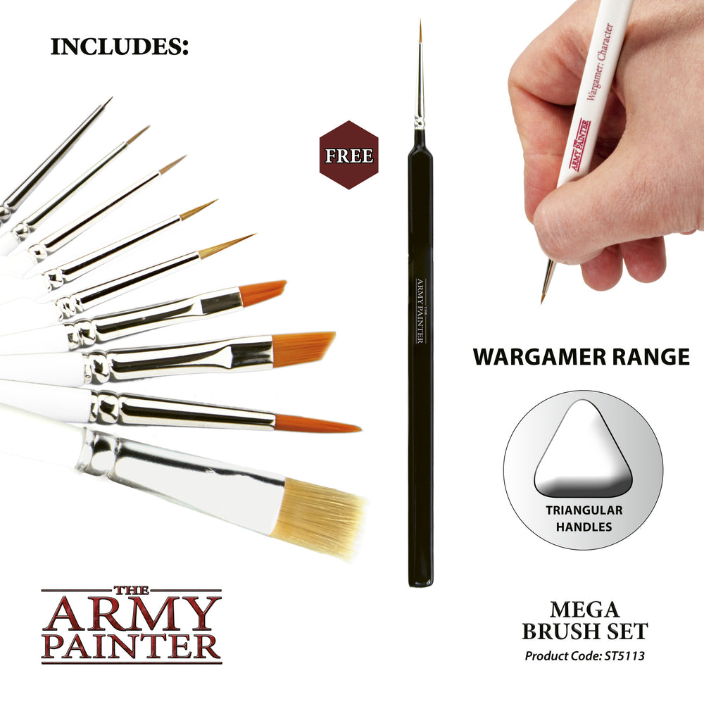 The Army Painter Wargames Mega Brush Set