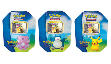 POKEMON GO GIFT TIN - SET of 3 (Pikachu, Snorlax, Blissy)