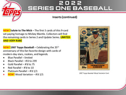 2022 Topps Baseball Series 1 Hobby Box