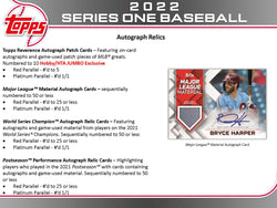 2022 Topps Baseball Series 1 Hobby Box