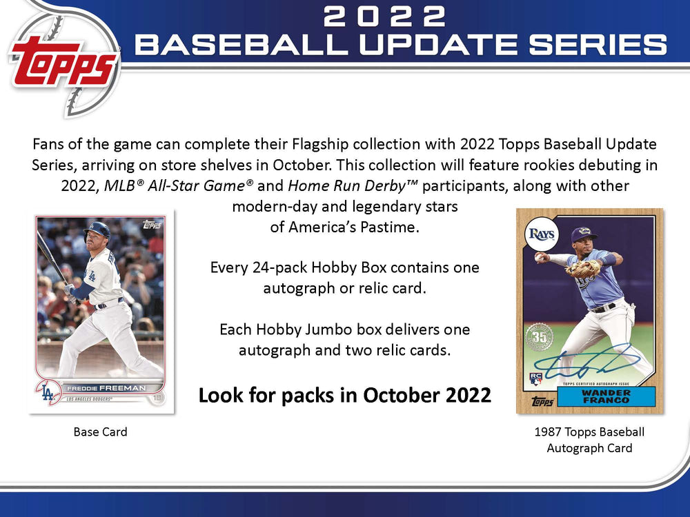 2022 TOPPS Update Baseball JUMBO