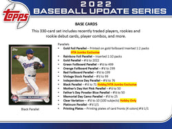 2022 TOPPS Update Baseball JUMBO