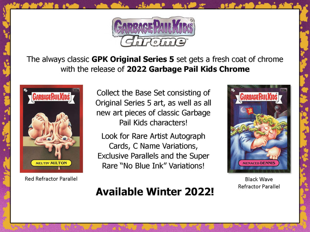 2022 GARBAGE PAIL KIDS OS5 CHROME TC