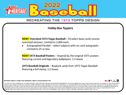 2022 TOPPS HERITAGE BASEBALL HOBBY BOX